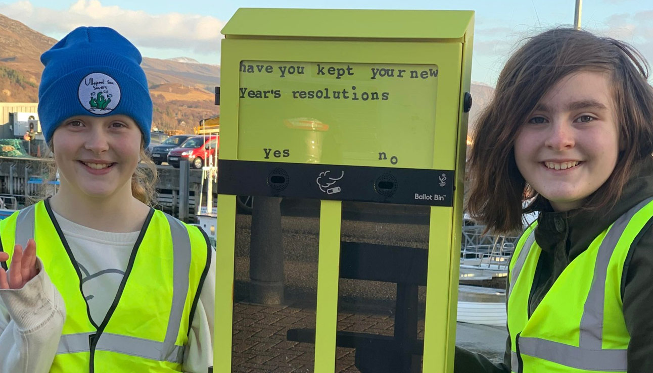 Megan No Ifs No Butts has a new cigarette butt ballot box