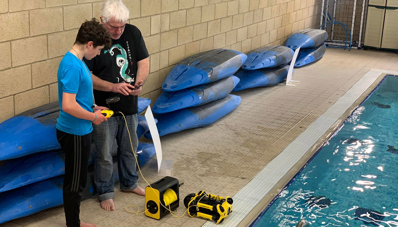  Josh and Noel testing out Chasing Drones ROV