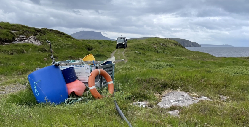 Another 80kg of rubbish collected from Dun Canna! 